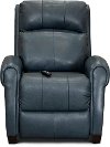 Blue Leather-Match Zero Gravity Power Recliner - Saturn