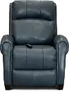 Blue Leather-Match Zero Gravity Power Recliner - Saturn