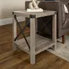 AF18MXSTGW Metal X Rustic Gray Wash Side Table - Walker Edison