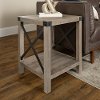 Rustic Wood Side Table - Gray Wash