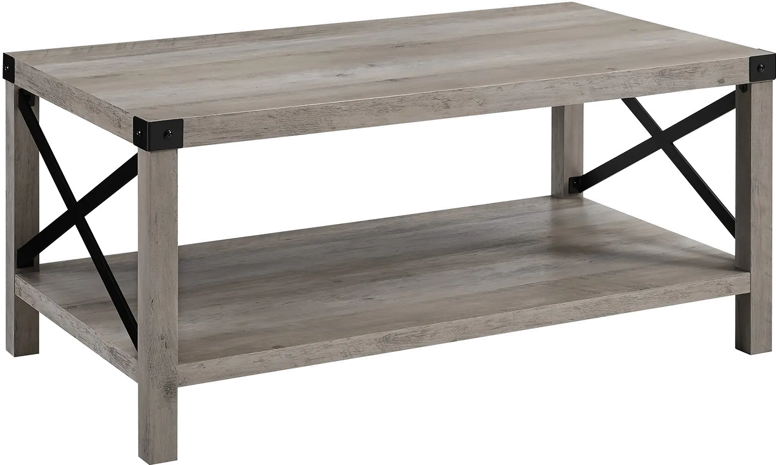 AF40MXCTGW Metal X Rustic Gray Wash Coffee Table-3