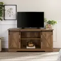 W58SBDRO Bailey Rustic Oak 58 Inch Wood Farmhouse TV Stand - Walker Edison