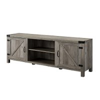 70 Inch Modern Farmhouse TV Stand - Gray Wash-2