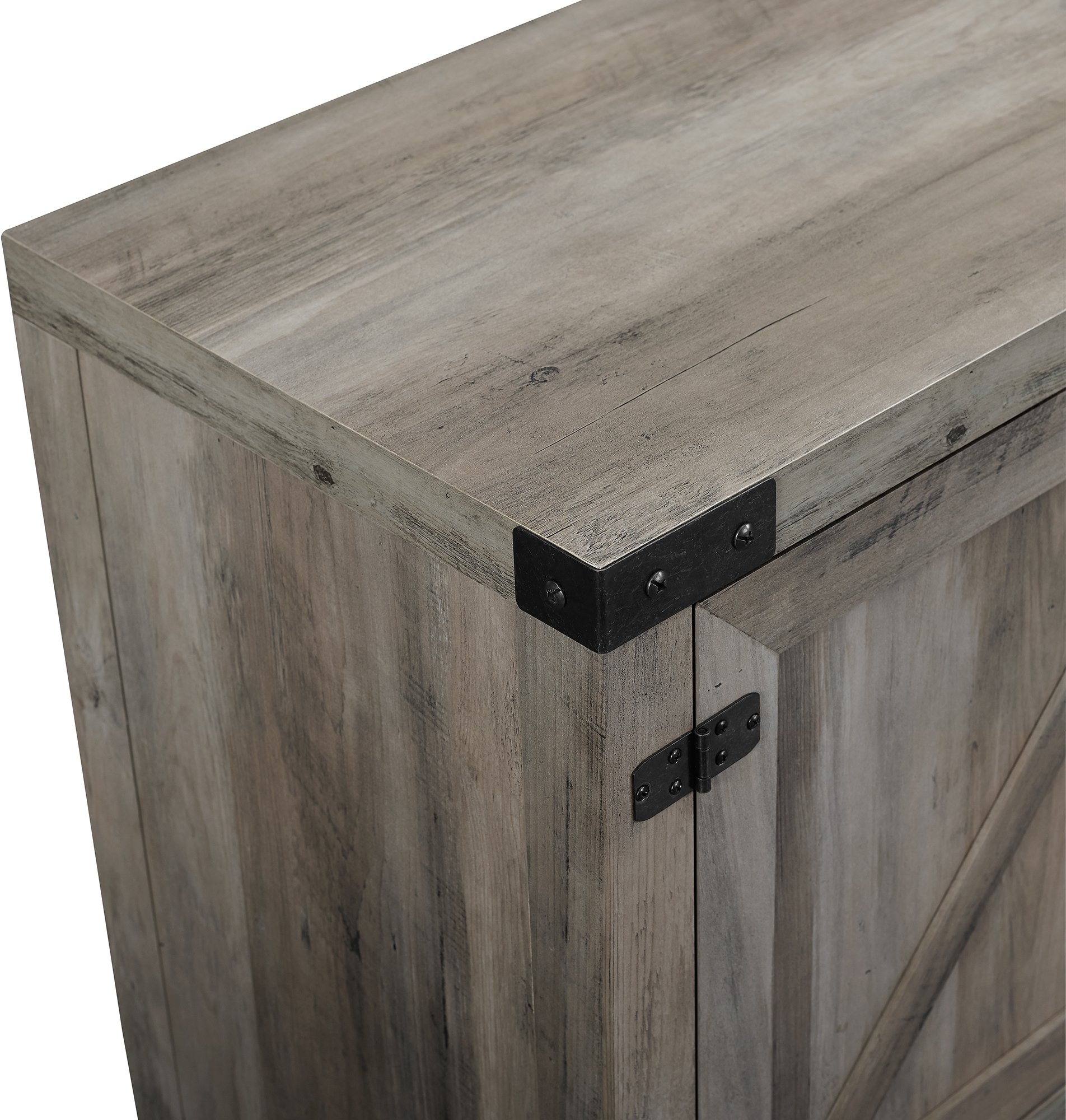 W70BDSDGW 70 Inch Modern Farmhouse TV Stand - Gray Wash-4