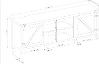 70 Inch Modern Farmhouse TV Stand - Gray Wash-5