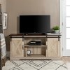 Modern Farmhouse 58 Inch Wood TV Stand - Traditional Brown Top/White Oak