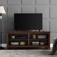 58 Inch Rustic Wood TV Stand - Dark Walnut