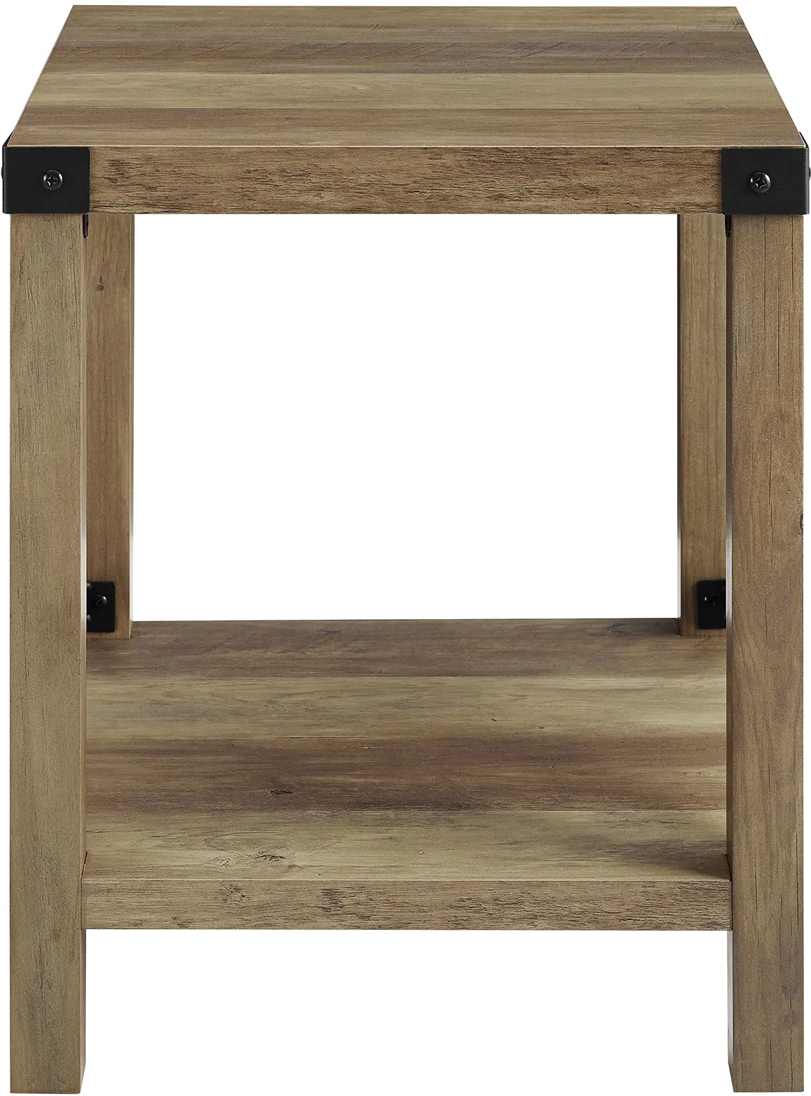 AF18MXSTRO Metal X Rustic Oak Wood Side Table-4