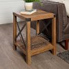 Rustic Wood Side Table - Rustic Oak
