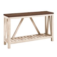 AF52AFTWWO 52 Inch Dark Walnut and White Oak Rustic Entryway Sofa Table-3