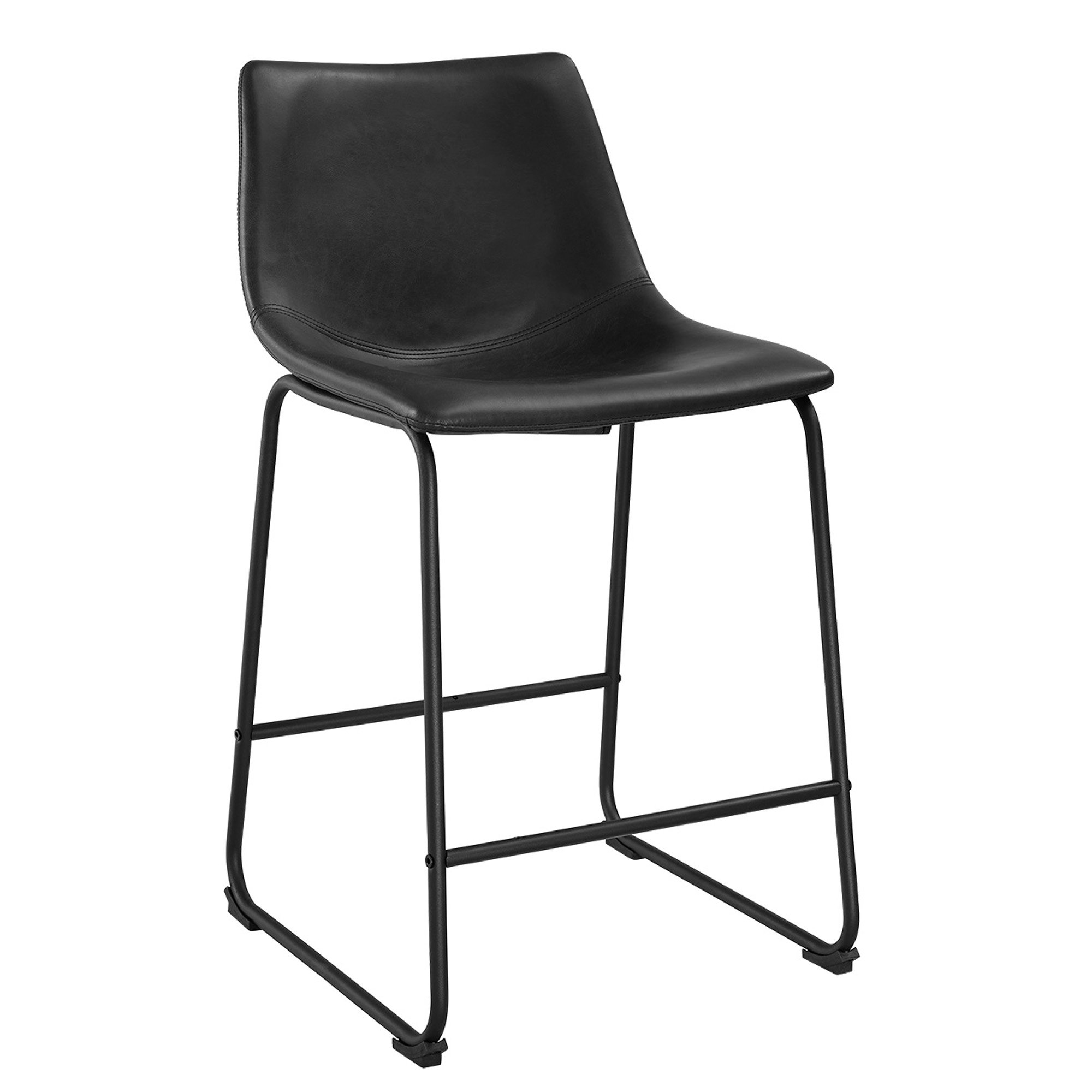 CHL26BL Set of 2 Industrial Black 26 Inch Counter Height Stools-2