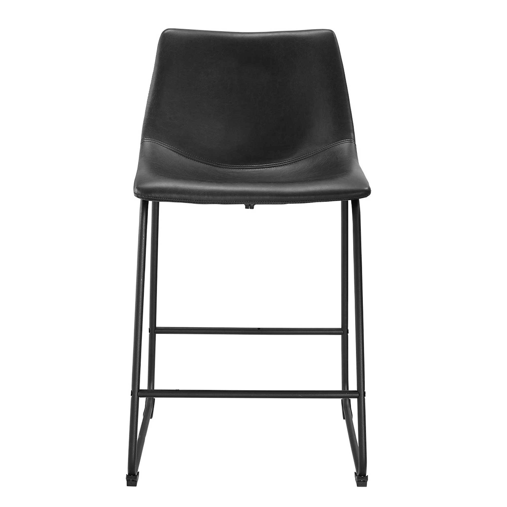 CHL26BL Set of 2 Industrial Black 26 Inch Counter Height Stools-3