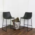 CHL26BL Slope Black Counter Height Stool, Set of 2
