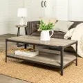 C46AICTGW Rustic Wood Coffee Table - Walker Edison