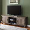 70 Inch Modern Farmhouse Wood TV Stand - Gray Wash