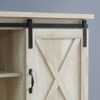 58 Inch Modern Farmhouse Wood TV Stand - White Oak-2