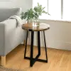 AF18MWSTRO Rustic Oak Side Table - Walker Edison