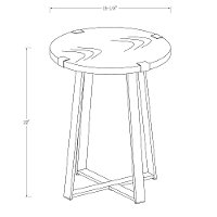 Rustic Side Table - Rustic Oak-5