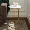 AF16RCSTWM Modern Faux Marble Round End Table - Walker Edison