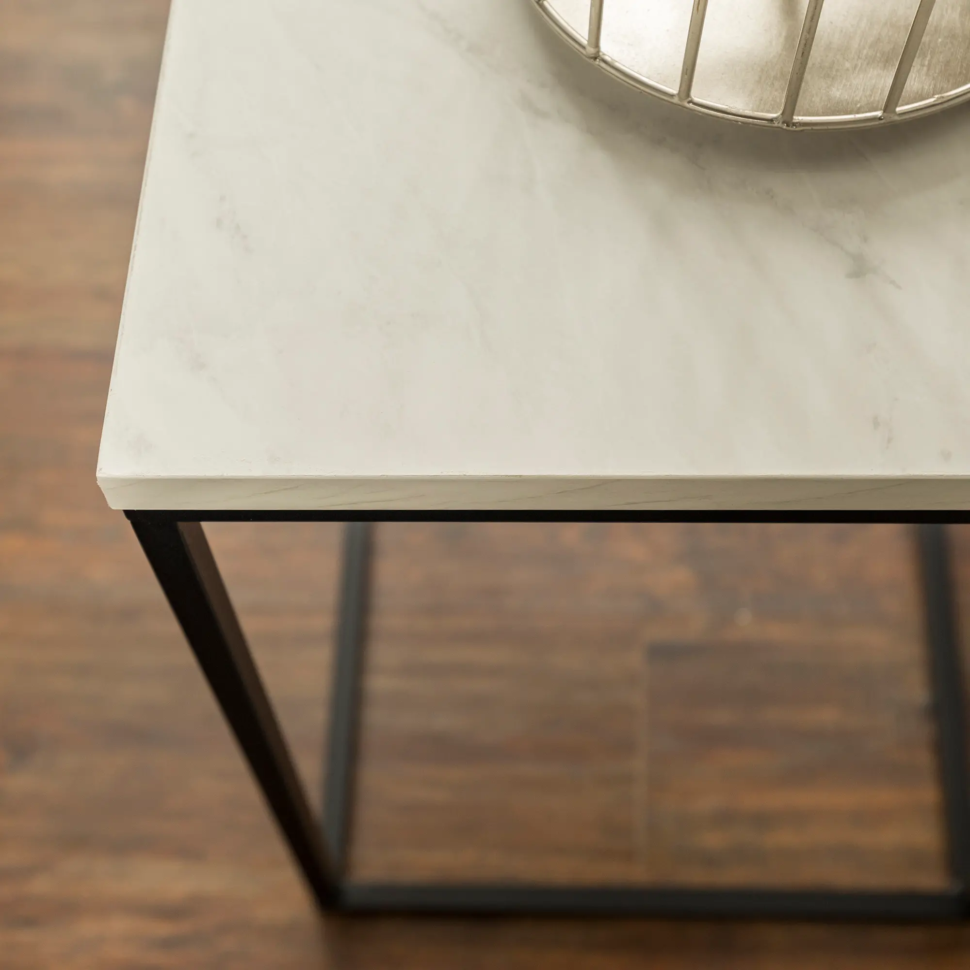 AF16LWSTWM Modern Side Table - White Marble-2