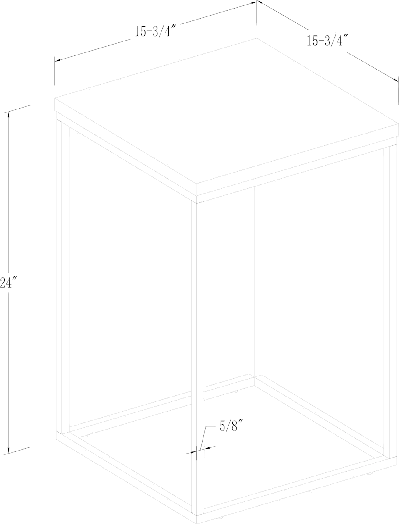 AF16LWSTWM Modern Side Table - White Marble-5