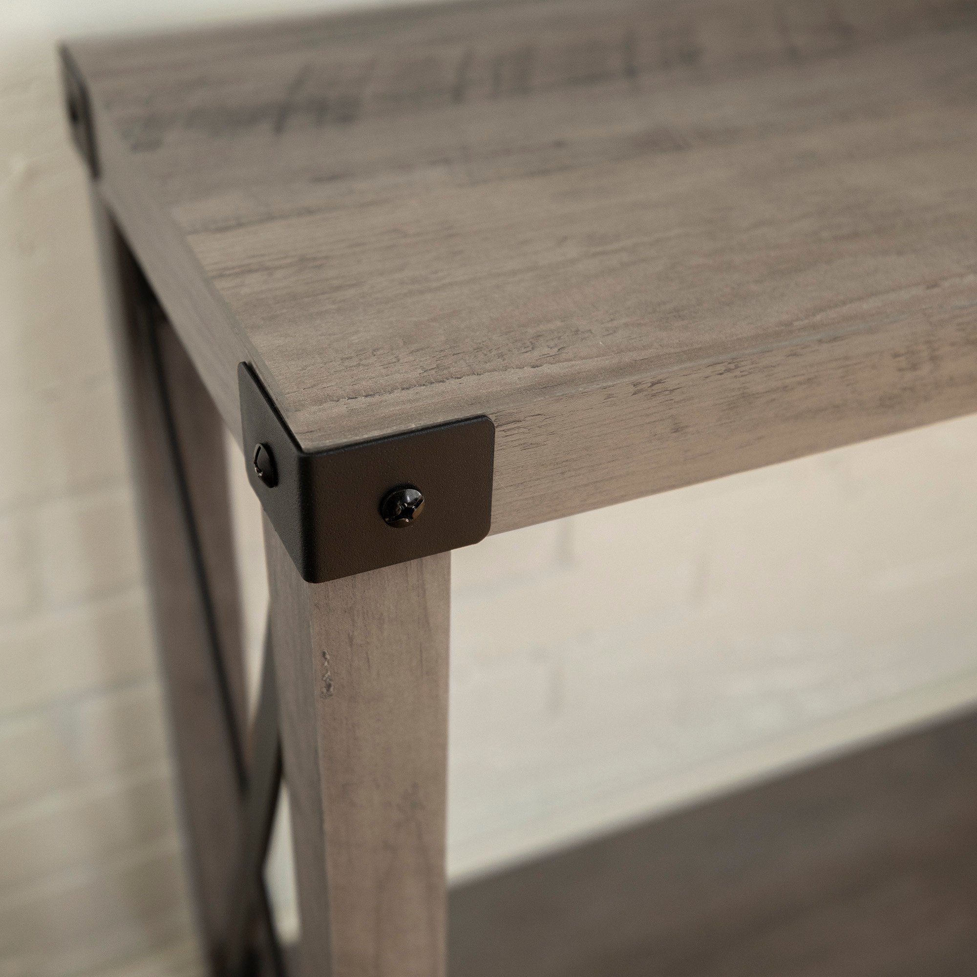 AF46MXETGW Rustic Farmhouse Entryway Table - Gray Wash-2