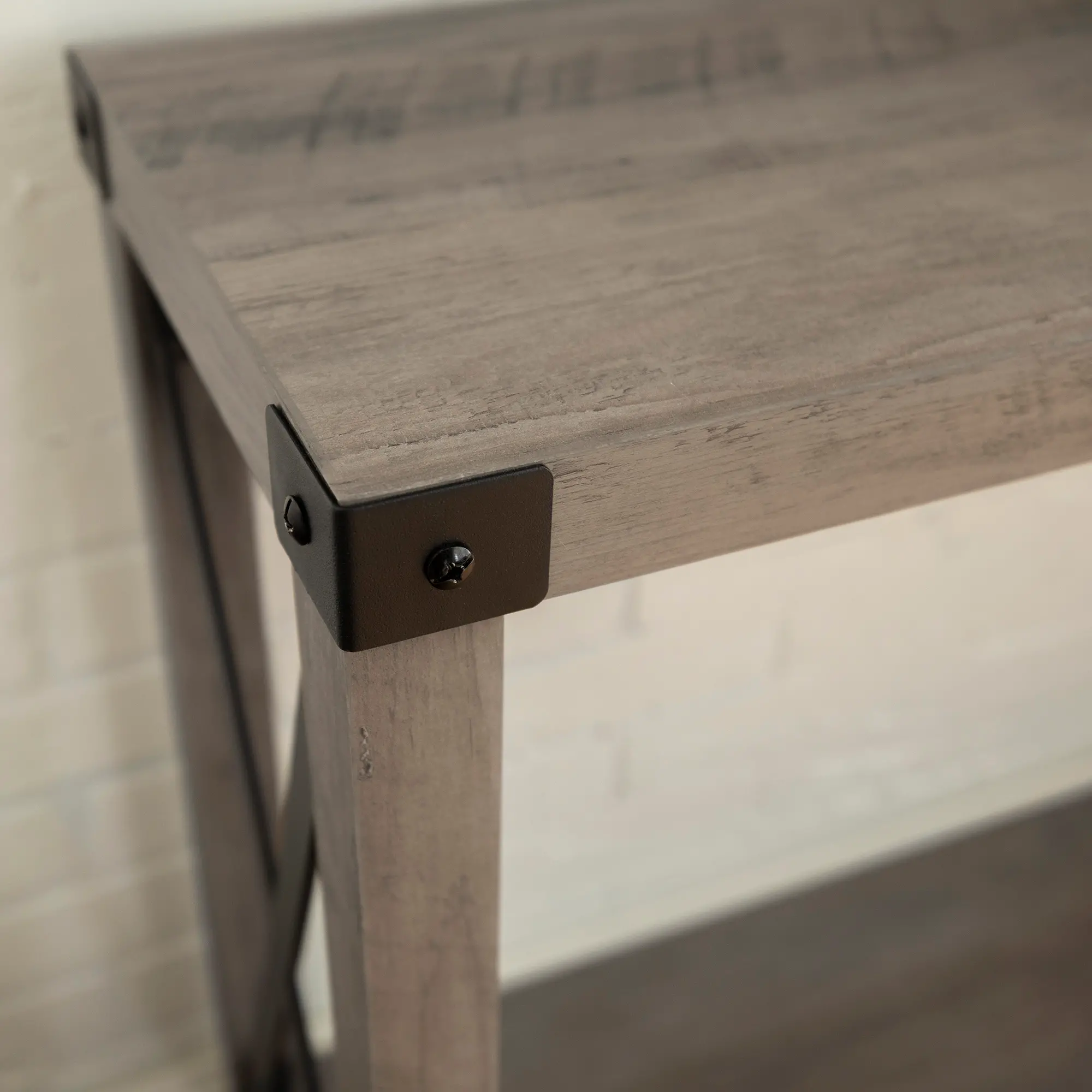 AF46MXETGW Rustic Farmhouse Entryway Table - Gray Wash-2
