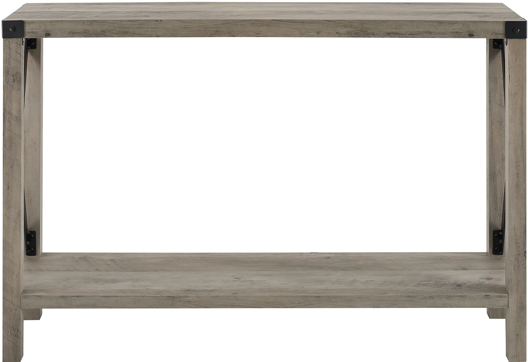 AF46MXETGW Rustic Farmhouse Entryway Table - Gray Wash-3