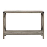Rustic Farmhouse Entryway Table - Gray Wash-3