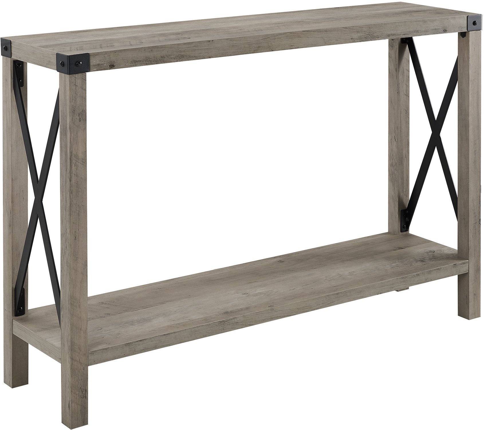 AF46MXETGW Rustic Farmhouse Entryway Table - Gray Wash-4