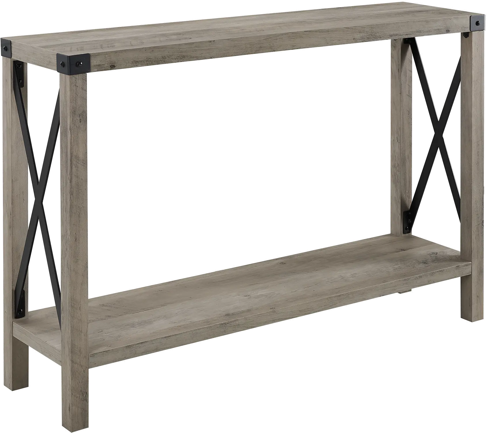 AF46MXETGW Rustic Farmhouse Entryway Table - Gray Wash-4