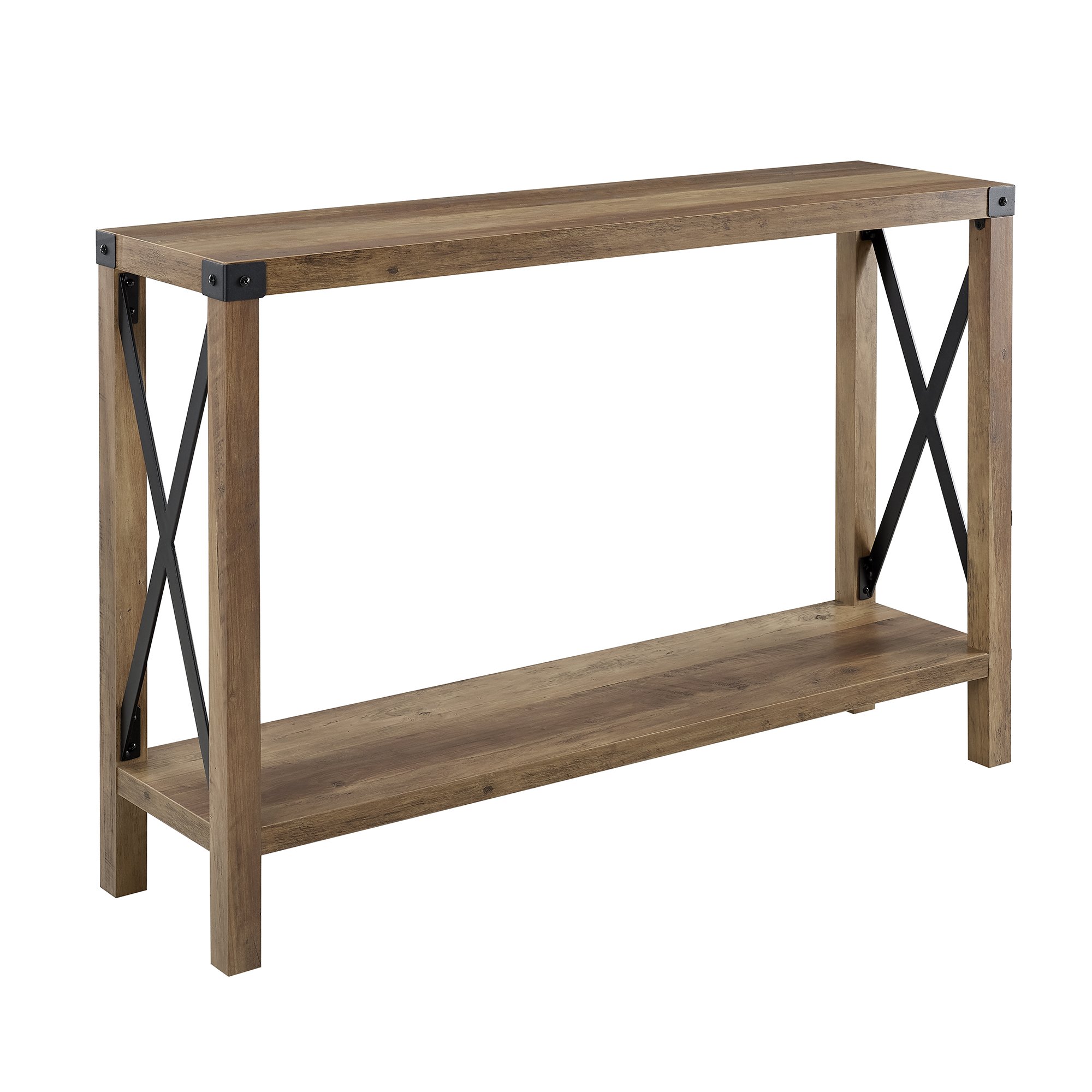 AF46MXETRO Rustic Farmhouse Entryway Table - Rustic Oak-3