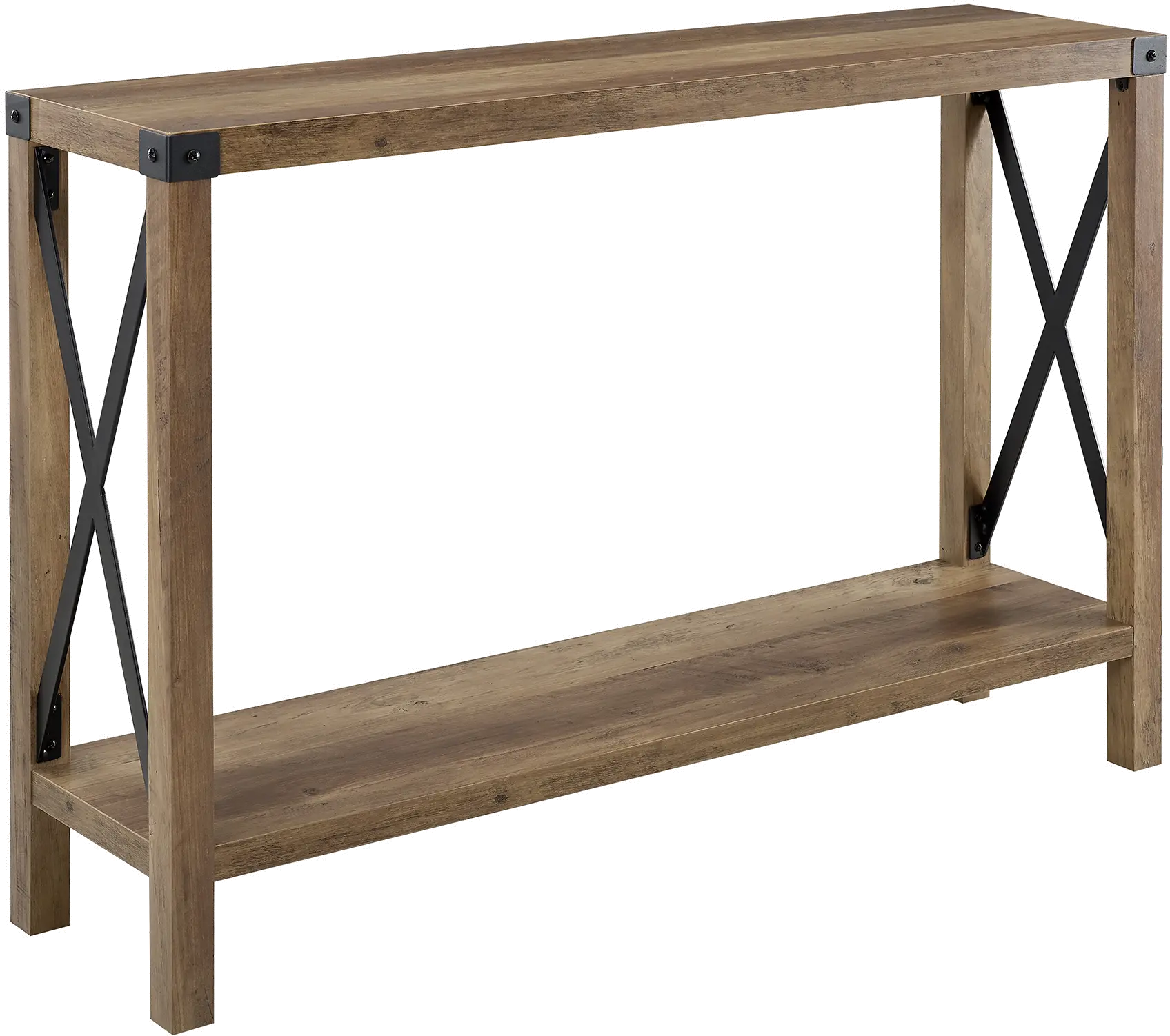 AF46MXETRO Rustic Farmhouse Entryway Table - Rustic Oak-3