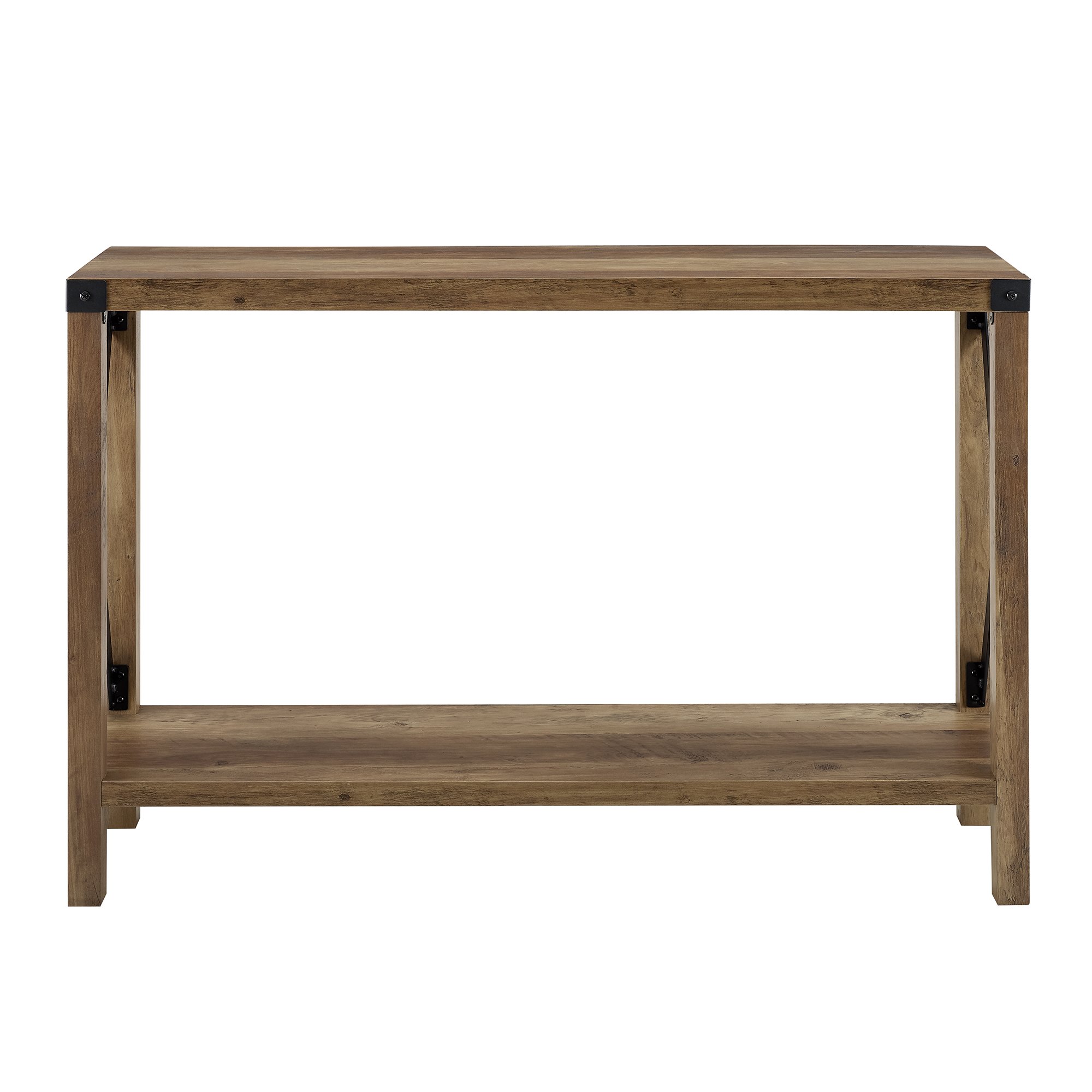 AF46MXETRO Rustic Farmhouse Entryway Table - Rustic Oak-4