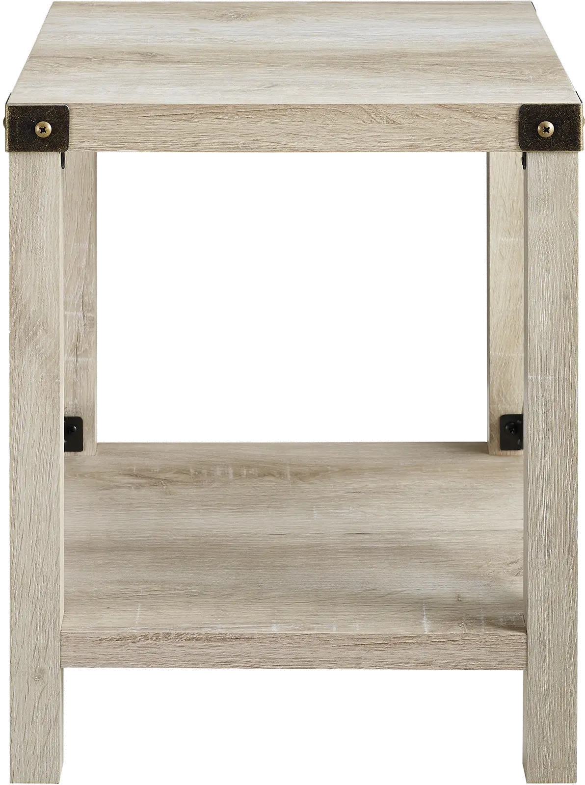 AF18MXSTWO Metal X Rustic White Oak Wood Side Table-4