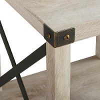 Rustic Wood Side Table - White Oak-3