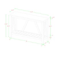 52 Inch Rustic Oak Country Entryway Sofa Table-3