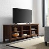 70 Inch Rustic Wood TV Stand - Dark Walnut