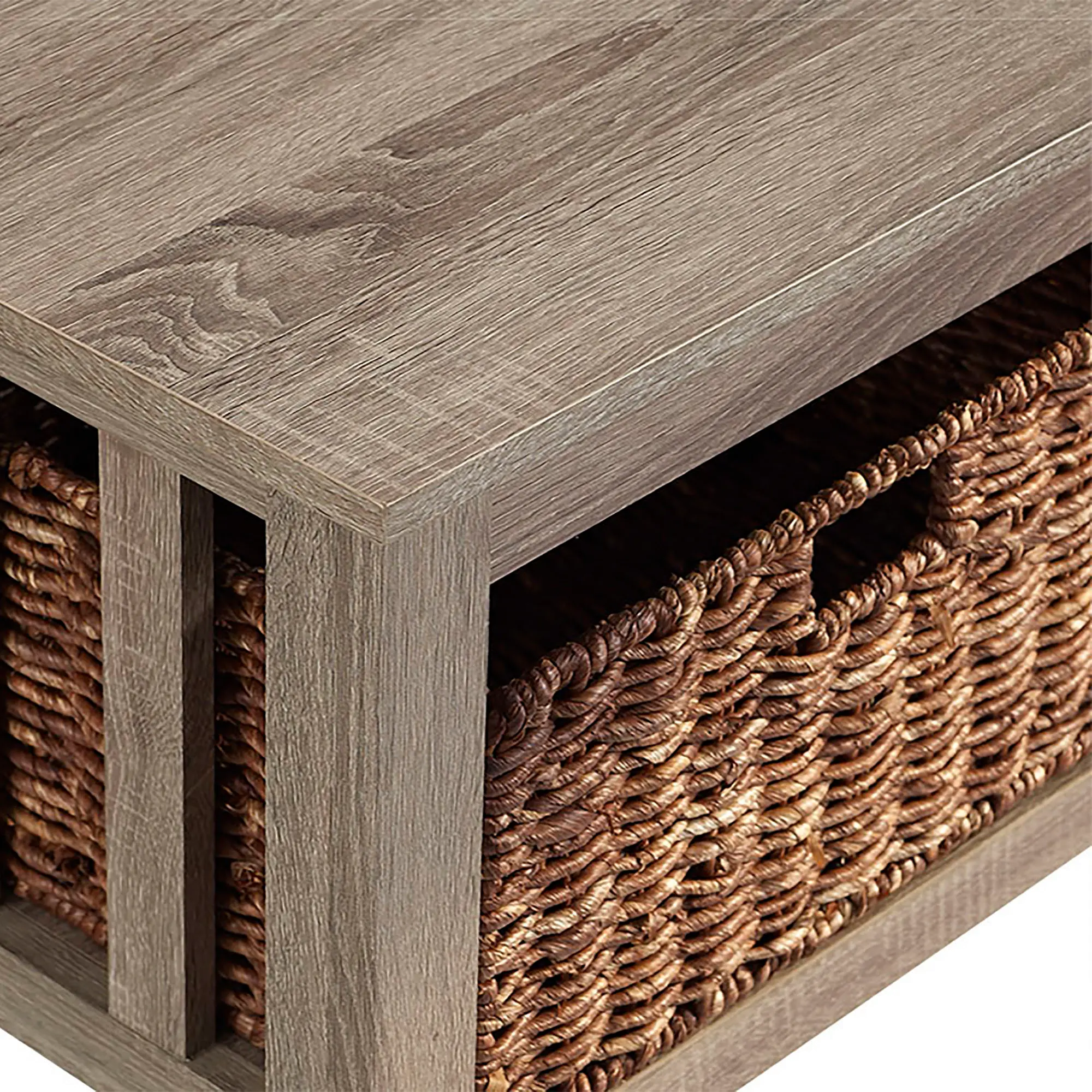 C40MSTAG Rustic Wood Coffee Table - Driftwood-2