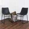 CHL18BL Saddles Black Dining Chair, Set of 2 - Walker Edison