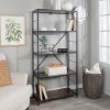 63 Inch Rustic Industrial Walnut Bookcase