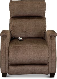Contemporary Latte Brown Power Recliner with SoCozi - Venus