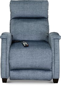 Contemporary Denim Blue Power Recliner with SoCozi - Venus