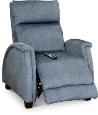 Contemporary Denim Blue Power Recliner with SoCozi - Venus-2