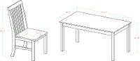Modern White and Green 5 Piece Dining Set-5