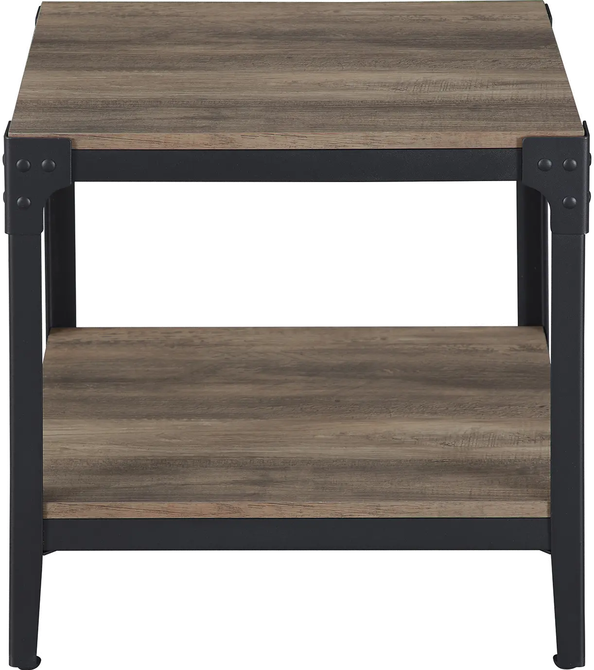 C20AISTGW Rustic Wood End Side Table, Set of 2 - Grey Wash-3