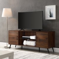 W60NOR2DDW 60 Inch Mid Century Modern TV Stand - Dark Walnut-1