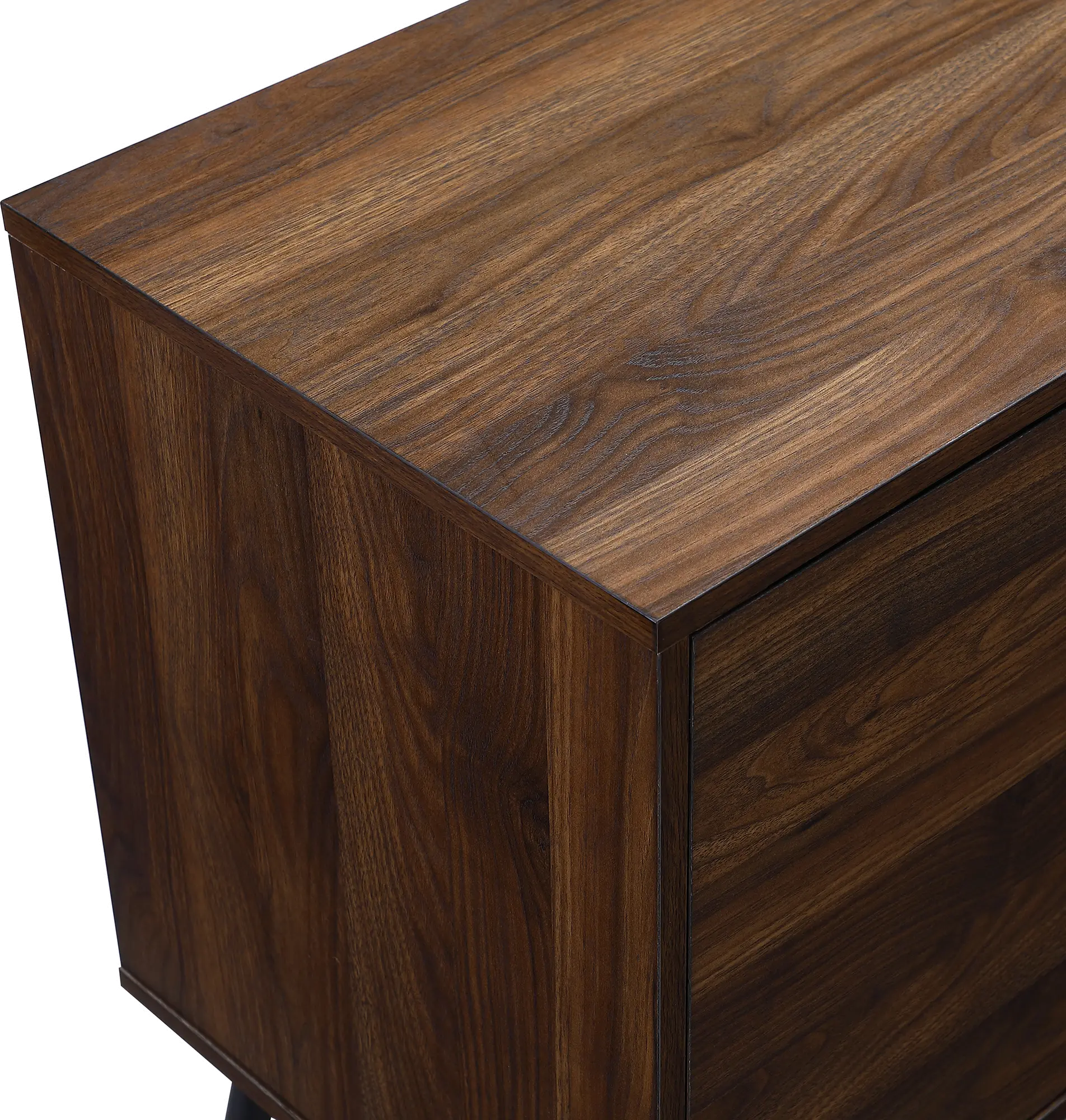 W60NOR2DDW 60 Inch Mid Century Modern TV Stand - Dark Walnut-2
