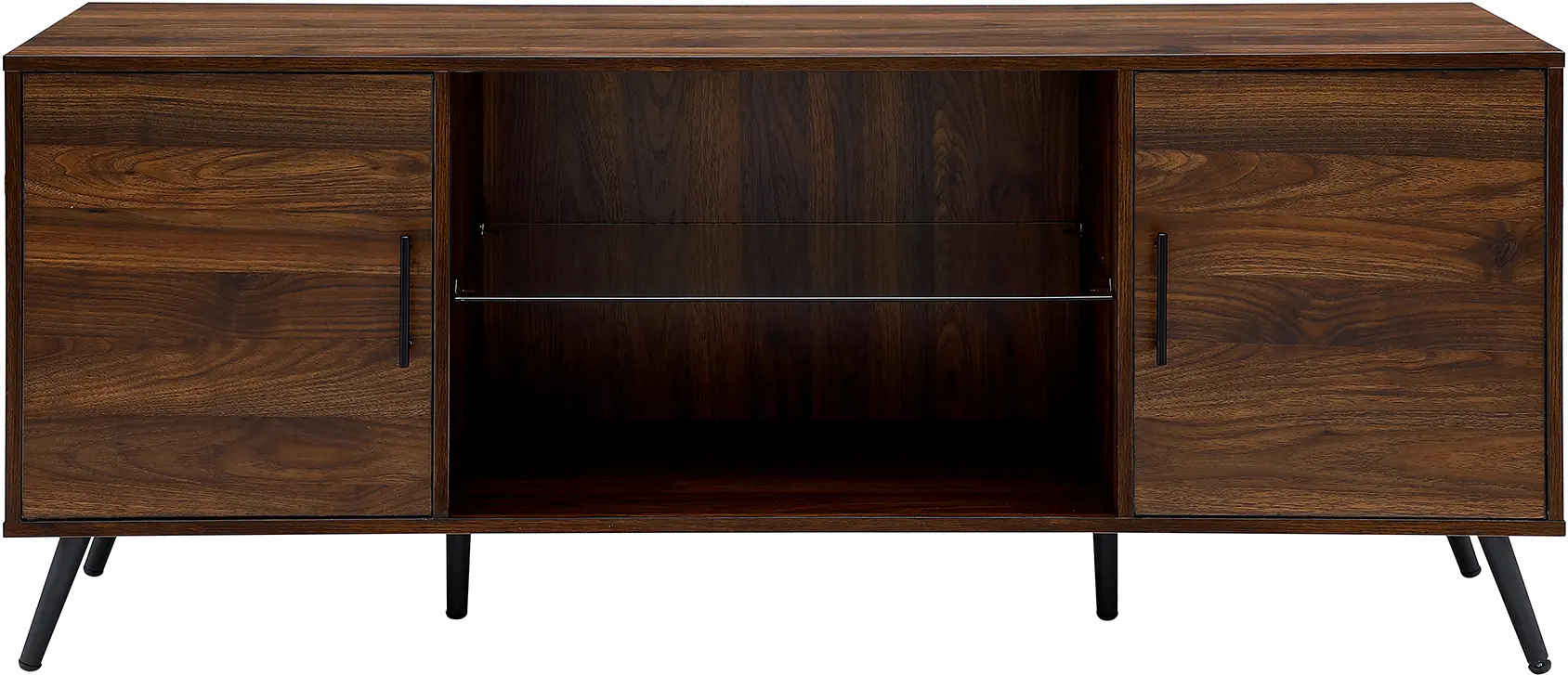 W60NOR2DDW 60 Inch Mid Century Modern TV Stand - Dark Walnut-4