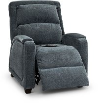 Contemporary Denim Blue Zero Gravity Power Recliner - Mercury-2